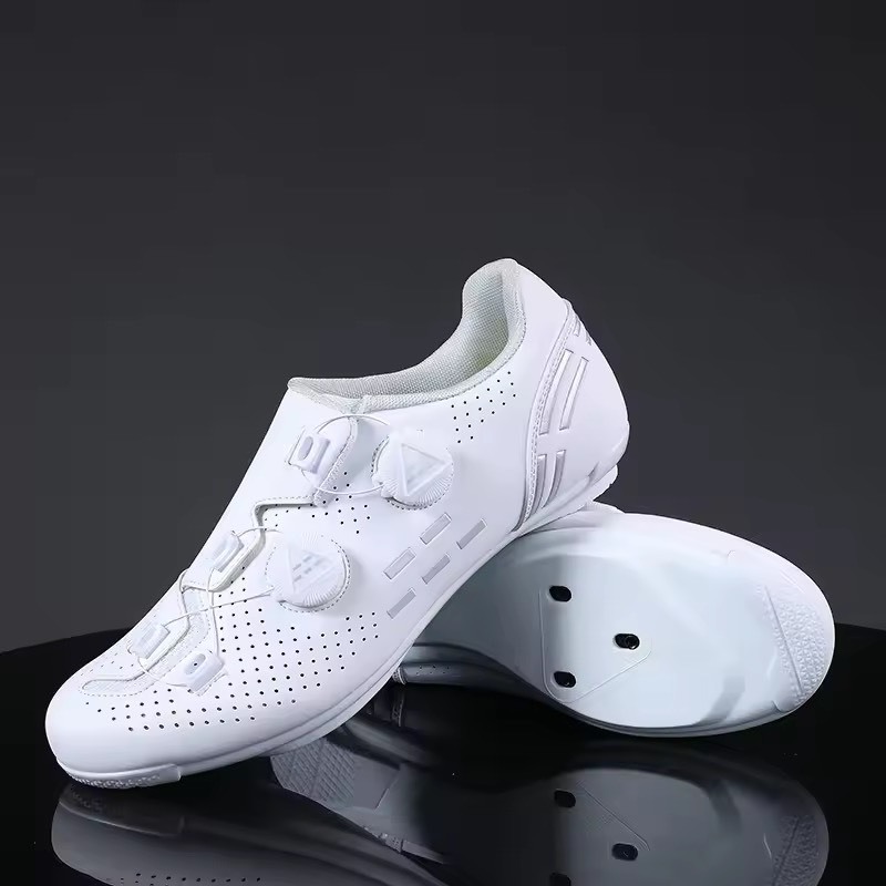 รองเท้าปั่นจักรยานแบบสวม รุ่น T2012 สีขาว สำหรับผู้ชายและผู้หญิง แบบใส่คลีท