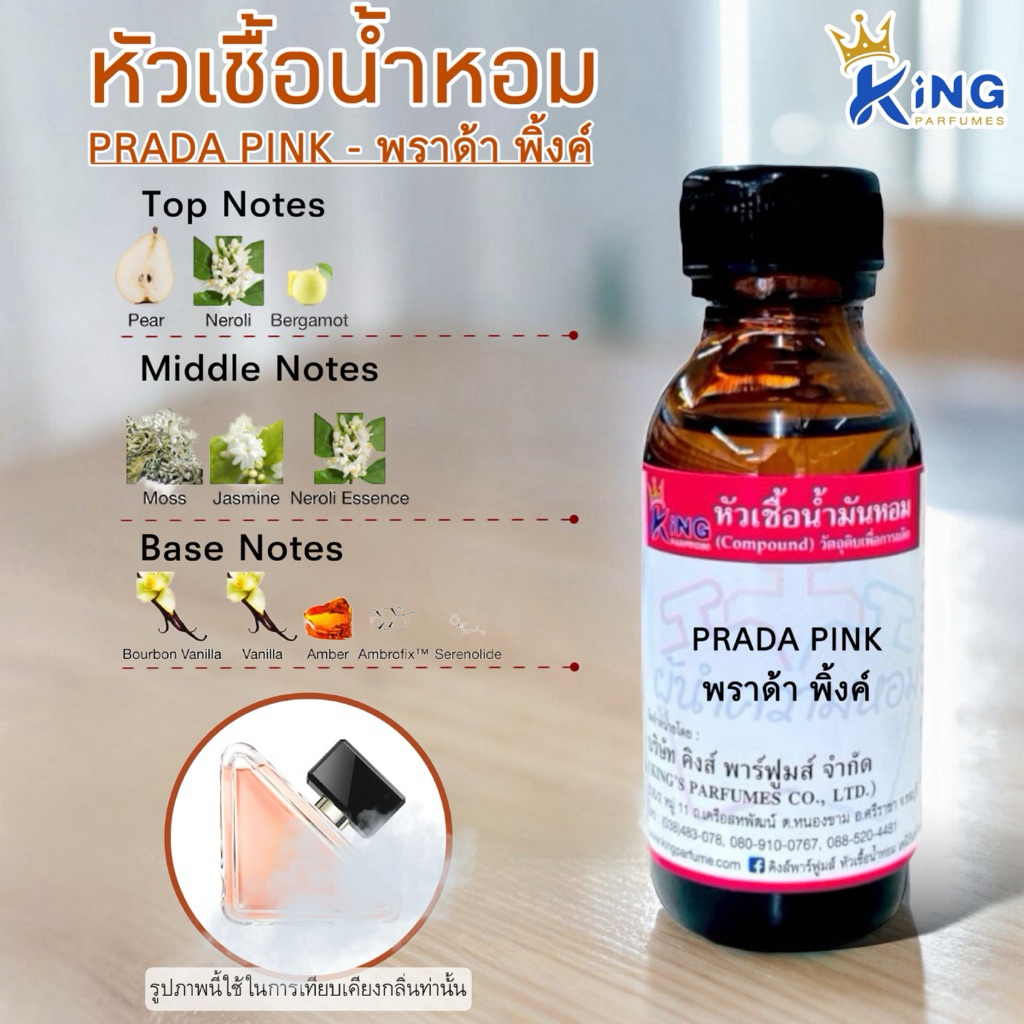 หัวเชื้อน้ำหอม ขนาด30-100ML กลิ่น PADA PINK ปาด้า พิ้งค์