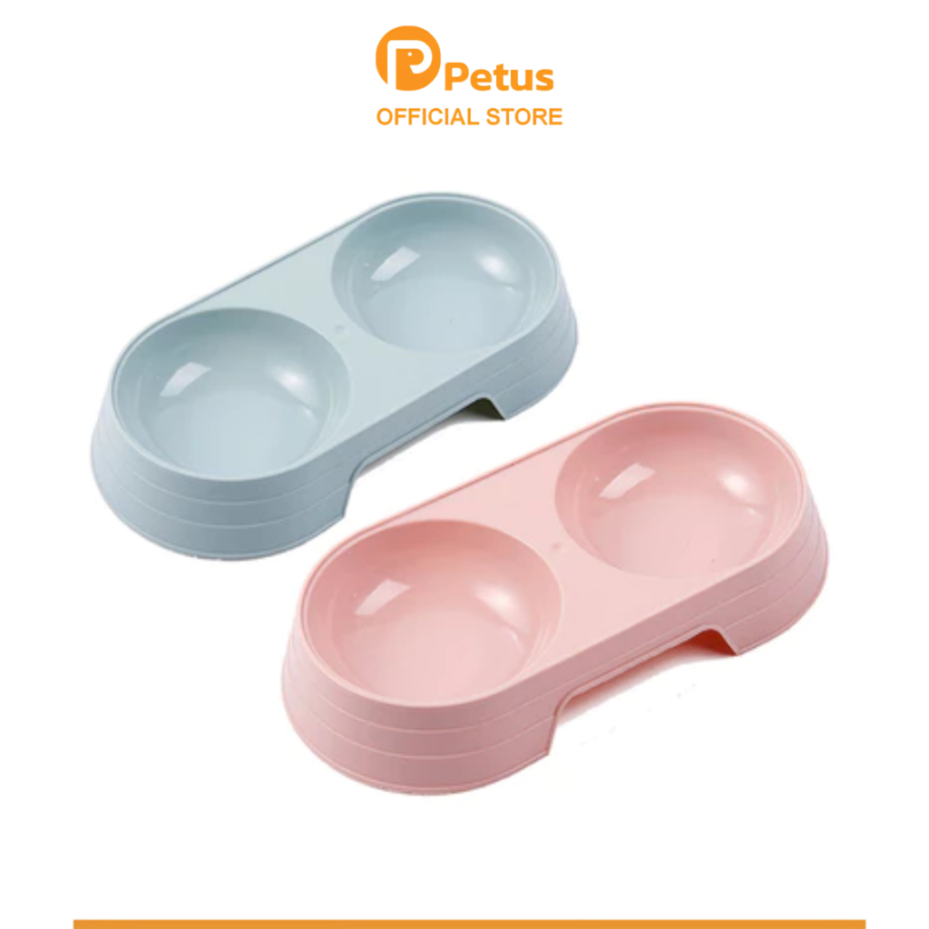 Petus ที่ใส่อาหารหมา ถ้วยสุนัข ถ้วยแมว ชามข้าว ชามอาหารสัตว์เลี้ยง Double Food Containe