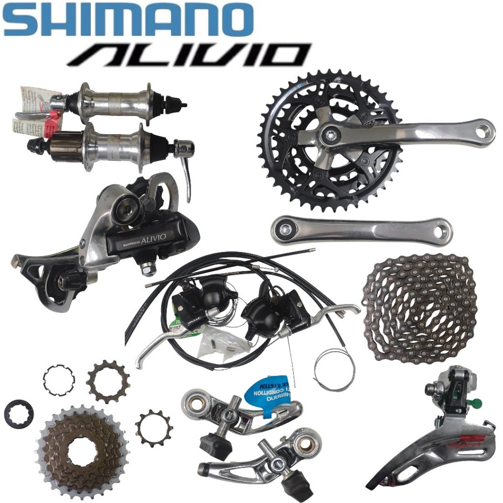 ชุดขับเคลื่อน Shimano Alivio MC10 | 3x7 สปีด (NOS) | แยกชิ้น | Vintage