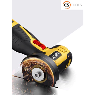 MILYเครื่องเจียร์ไร้สาย 12V เครื่องเจียร์ แบตเตอรี่ 2ก้อน ลูกหมู 3 นิ้ว เครื่องตัด หินเจียร์ เครื่องเจียร์ไฟฟ้า สีเหลือง