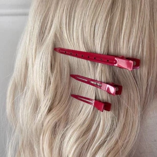 (HC-011) กิ๊บปากเป็ด สแตนเลส สีสัน หนีบผมเบา ไม่ดึงผม Hair Clip Duckbill (เซต 5 ชิ้น) (พร้อมส่งในไทย)