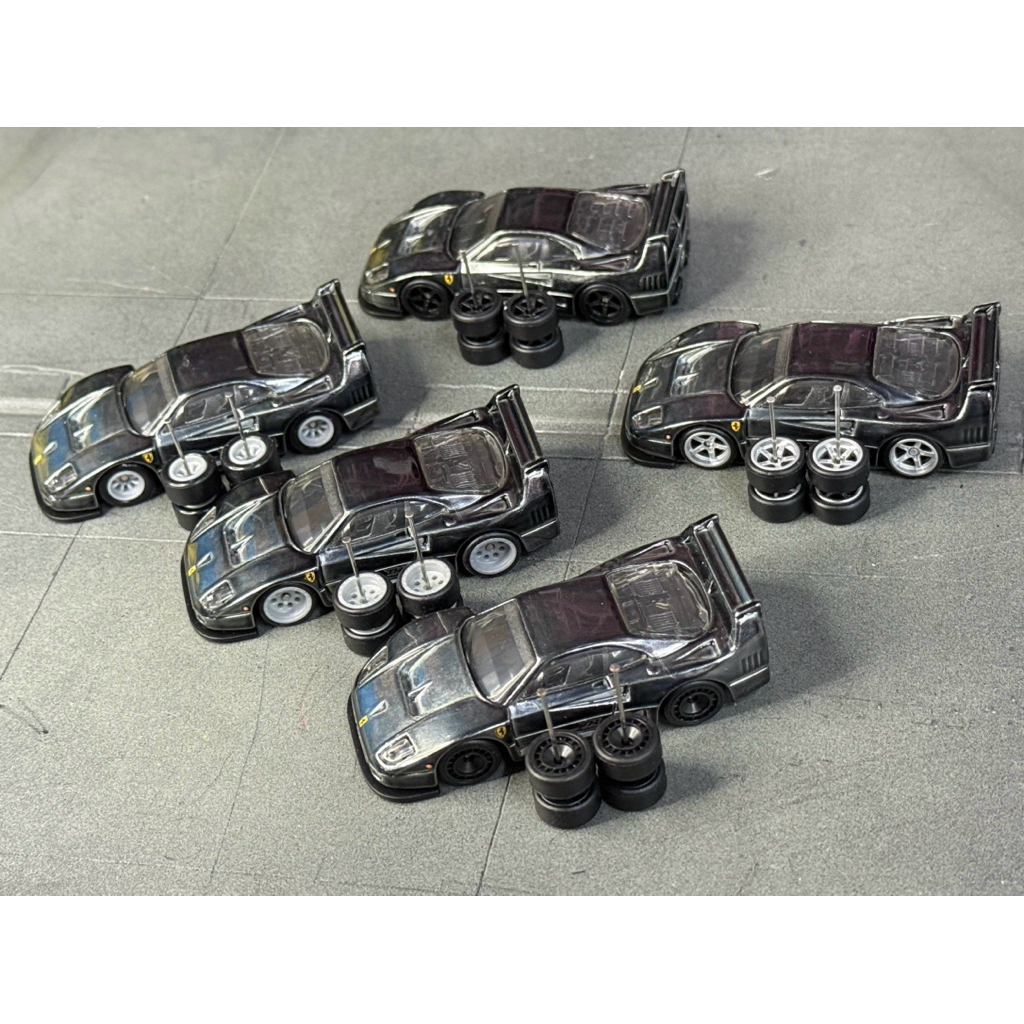 ล้อยาง 5 Spoke สำหรับ ปรับแต่ง รถยนต์ Diecast  พอดี สำหรับ Hotwheels Ferrari F40 ล้อขนาด 11 MM
