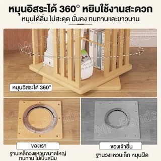 ชั้นวางหนังสือ หมุนได้ 360° ตู้หนังสือลงจอด ชั้นหนังสือ ชั้นวางของอเนกประสงค์ ตู้โชว์ ตู้เก็บหนังสือ