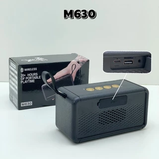 M630 ลำโพงบลูทูธ พร้อมสายหิ้ว ลำโพงไร้สาย 8W ลำโพงพกพา ของแท้ 100%