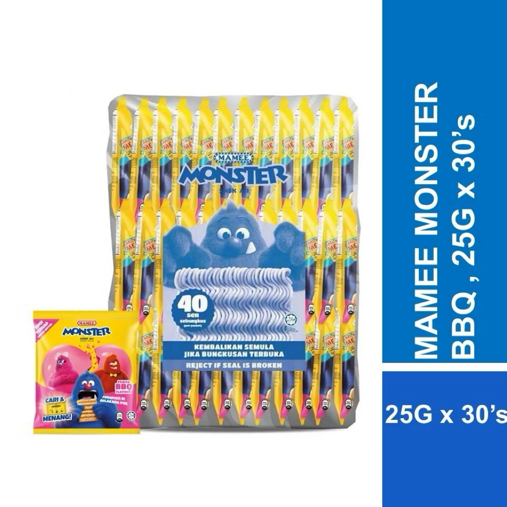 [ ขายดีมาก ] มาม่า Mamee Monster 25g x 30's