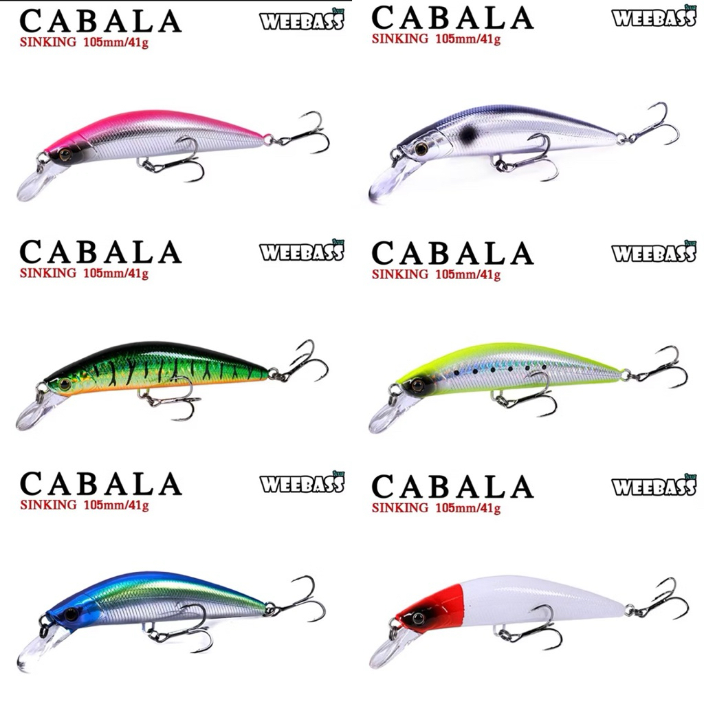 เหยื่อตกปลาปลั๊ก WEEBASS รุ่น CABALA SINKING 105mm/41g