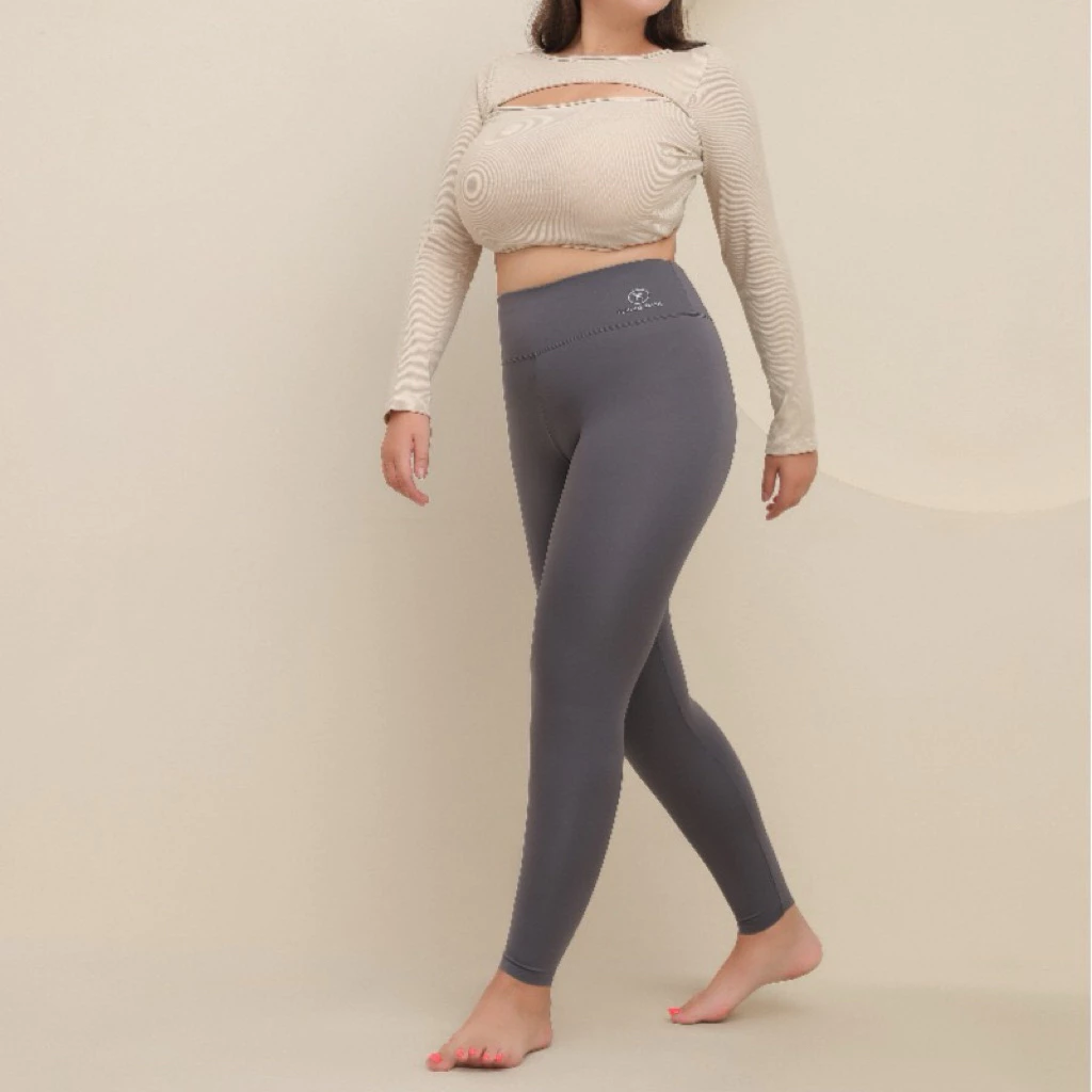 Rlegging กางเกงเลกกิ้งออกกำลังกายไซส์ใหญ่ 6XL เอวสูง thumbnail 6