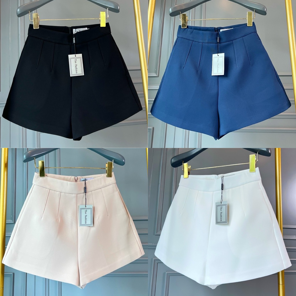 ️ The Fashion #3009 กางเกงขาสั้นรุ่นขายดีที่สุด กางเกงเอวสูง ทรงสวย ใส่สบาย ไปเที่ยว