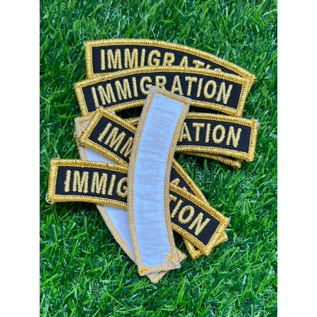 ขอบหนา อาร์มIMMIGRATION จำนวน1คู่