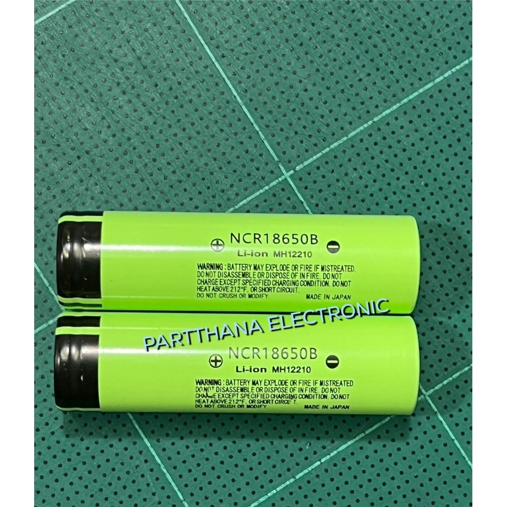NCR18650B หัวเรียบ PANASONIC ราคาต่อ1ก้อน พร้อมส่งในไทย🚛💨💨