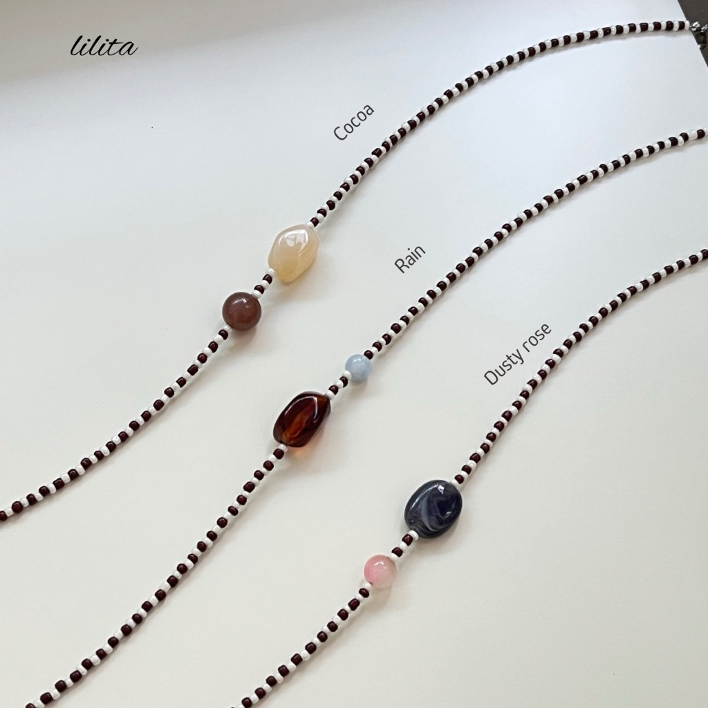 SMB - สร้อยคอลูกปัด หินมงคล รุ่น LILITA🍥🦙