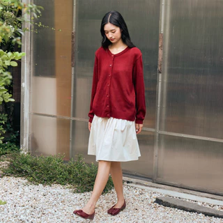 Anya cardigan เรียบ คาร์ดิแกน ไหมพรม คอกลม oversize plussize ยืดเยอะ ตัวสั้น