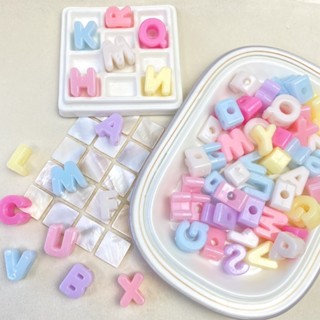 ลูกปัด ตัวคระอักษร รูใหญ่ อุปกรณ์เสริมงานฝีมือ DIY เหมาะสมสำ…