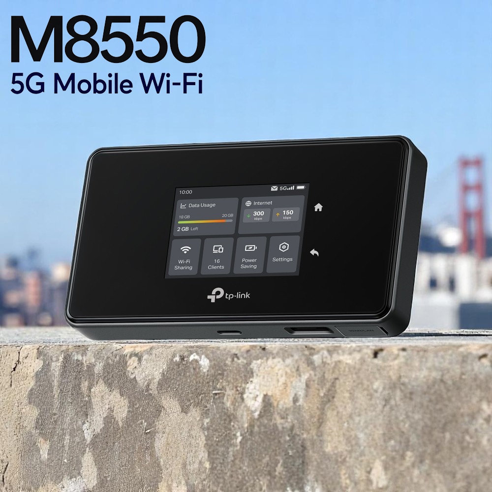 Pocket 5G WiFi M8550 by Tp-Link 5G Mobile Wi-Fi  Superior 5G Download Speed Max 3.4 Gbps Powerful 6E