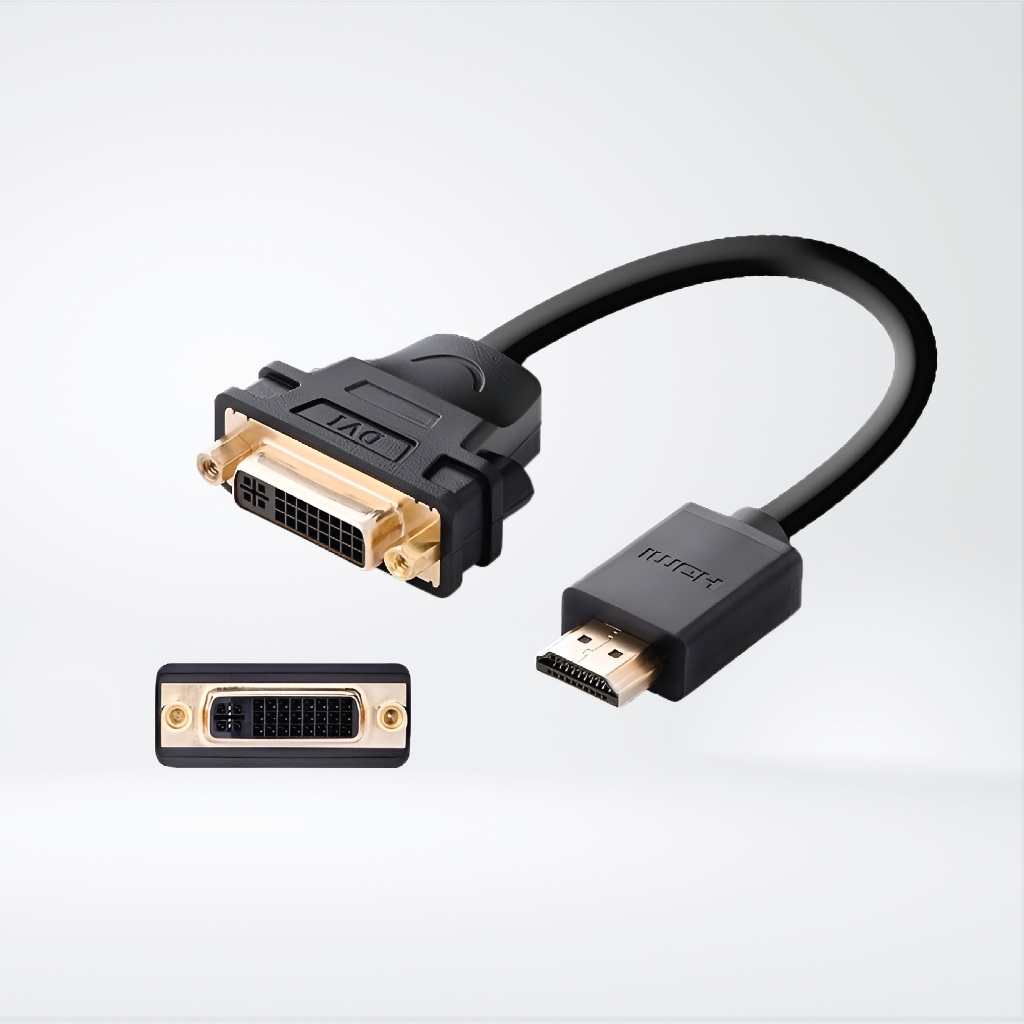 Ugreen 20136 HDMI Male to DVI 24 + 5 Female  Adapter Cable Length 0.2m |  HDMI-TO-DVI-24-5