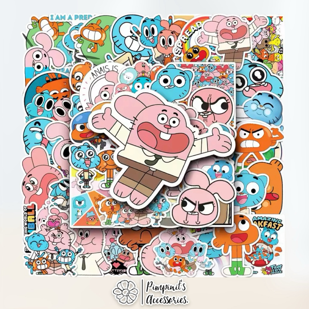 ✿ ร้านในไทยพร้อมส่ง : สติ๊กเกอร์กันน้ำลายการ์ตูนกัมบอล | THE AMAZING WORLD OF GUMBALL Waterproof Dec