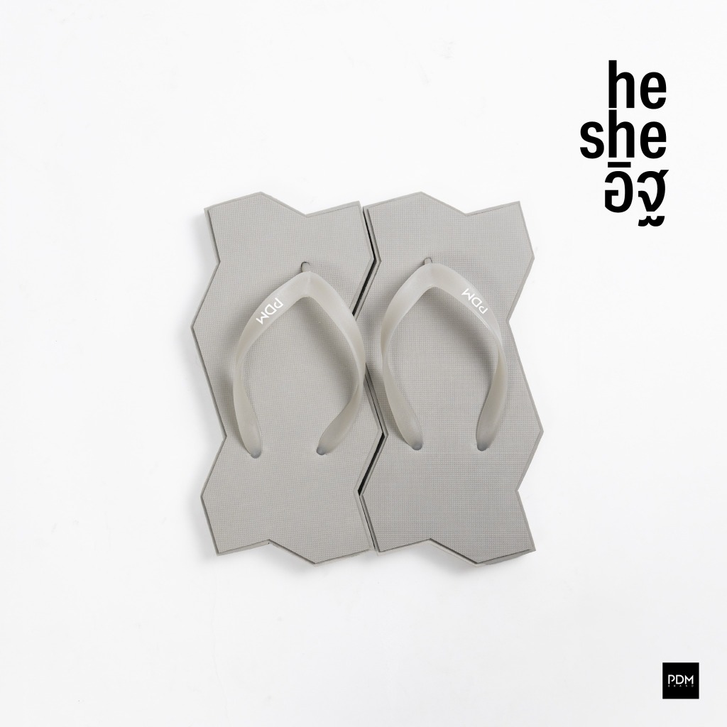 PDM  รองเท้า He She อิฐ local icon