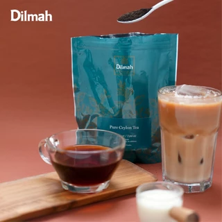 Dilmah ชาใบ ชาซีลอน ชานม สำหรับร้านคาเฟ่ หอมเข้มไม่แต่งสีและกลิ่น 225 กรัม (ถุงใหญ่)
