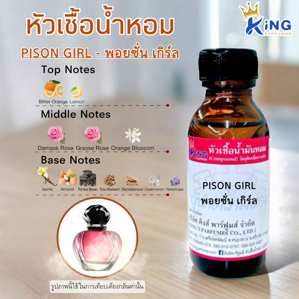 หัวเชื้อน้ำหอม ขนาด30-100ml PISON GIRL พอยซั่นเกิร์ล