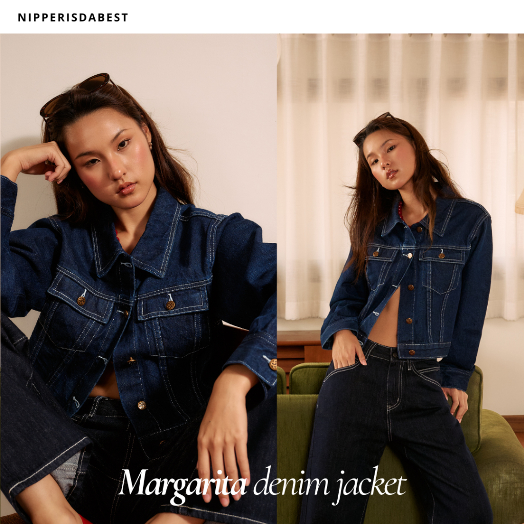 NIPPERISDABEST เสื้อ Jacket Jeans รุ่น Margarita denim jacket สีเดนิม #NPT068