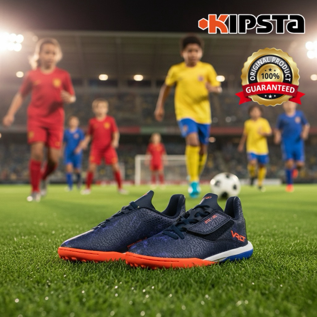 รองเท้าฟุตบอลสำหรับเด็กพื้นรองเท้า TF “แบบติดแถบตีนตุ๊กแก” (มีไซส์ 30-34) รุ่น Viralto I Easy (สีม่ว
