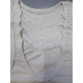 ขายราคาส่ง เสื้อกล้ามเด็กสีขาวมี 8 ขนาด