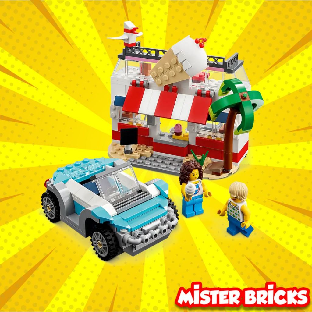 LEGO 31138 รถบ้านแคมเปอร์ 3in1 บ้านริมทะเล ร้านไอศกรีม เซ็ตใหญ่ ของแท้ เหมาะกับเด็ก 8+ - รูปที่ 5