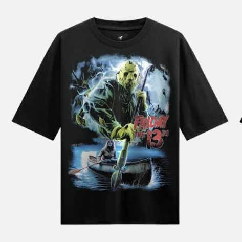 Rocket Lab Friday the 13th เสื้อยืดสีดำ ผ้าคอตตอนพรีเมี่ยม USA สกรีนแบบ DTG งานละเอียดคุณภาพคมชัด ROC076