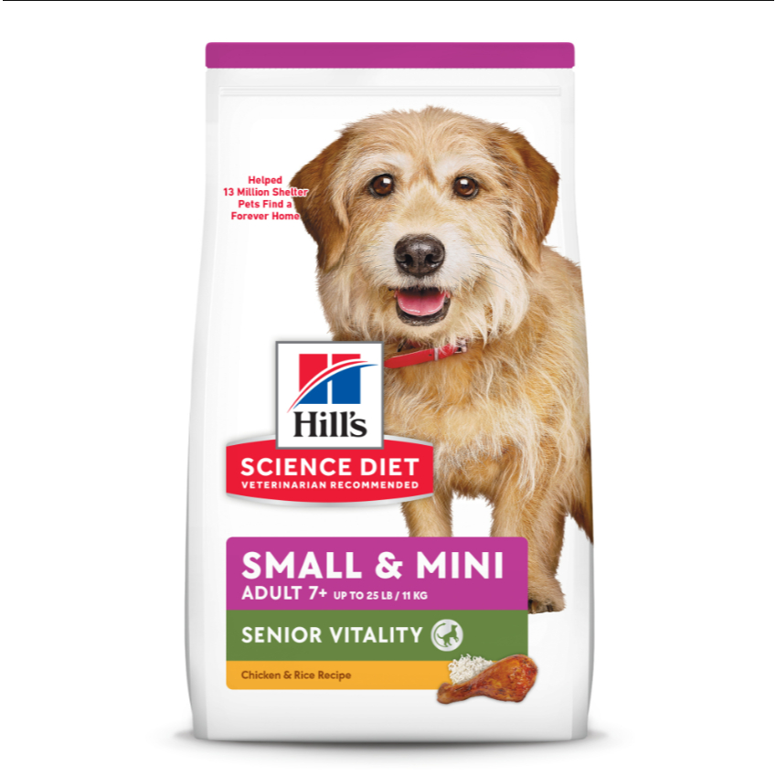 Hill’s Adult 7+ Senior Vitality Small & Mini 5.66Kg. อาหารสุนัขแบบเม็ดสำหรับสุนัขสูงวัยพันธุ์เล็ก