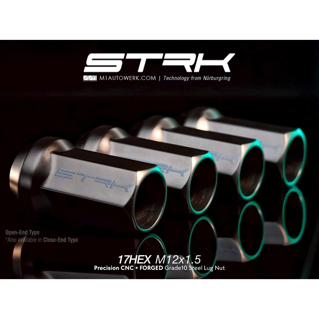 น๊อตล้อ M1 Autowerk รุ่น STRK เกลียว 17HEX M12x1.50 ยาว 38 มม. หัวเปิด แข็งแกร่ง ทนทาน