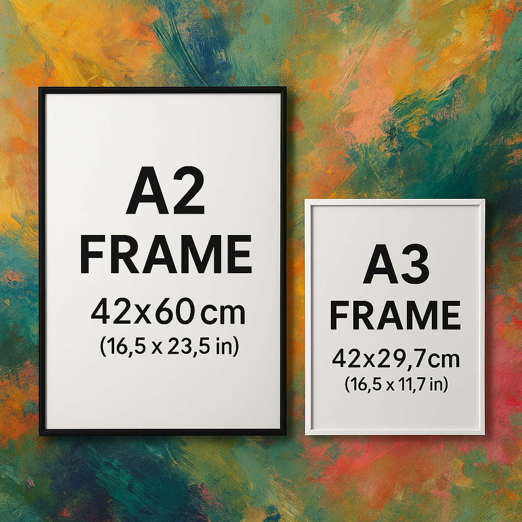 กรอบรูปแขวนผนัง A2 42x60 ซม. และ A3 29.7x42 ซม. ใส่ได้ทั้งแนวตั้ง แนวนอน ดีไซน์สวย งานคุณภาพ