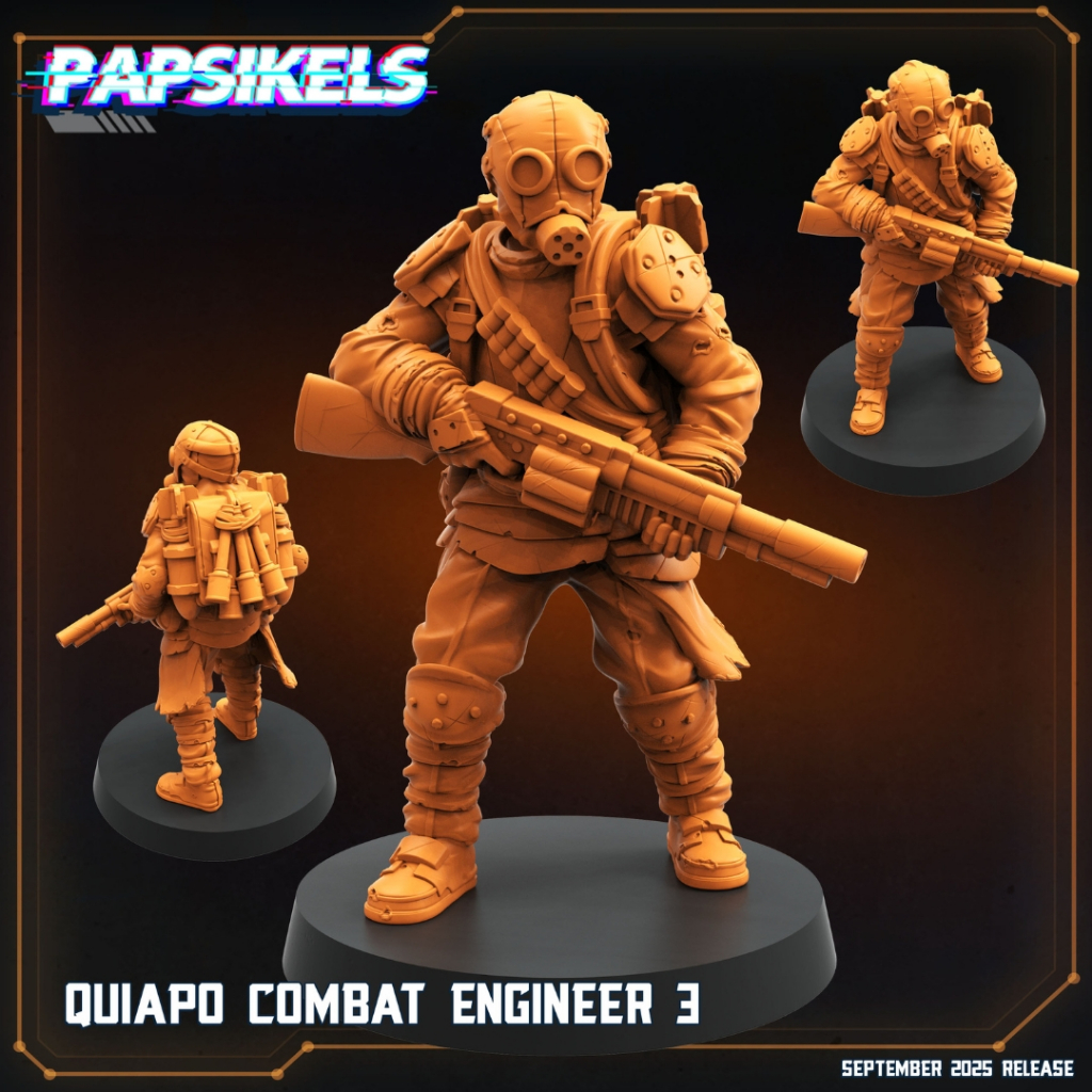 Quiapo Combat District Engineer [3] - PSK Trench Crusade | PoNA - Humanoid Human / 32mm scale 3D printed miniature PSK