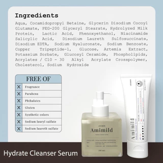 [ตะกร้าบริษัท] Lechom Hydrate Cleanser Serum ขนาด 100 mL เซรั่มล้างหน้าเลอโฉม (อะมิมายด์)