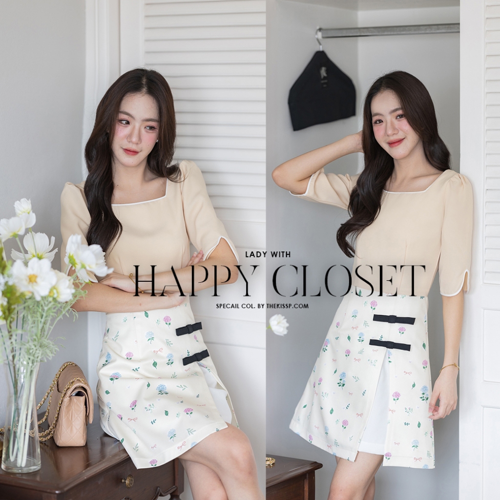 LADY with the HAPPY CLOSET'dress ( special THEKISSP. exclusive print COLLECTION)