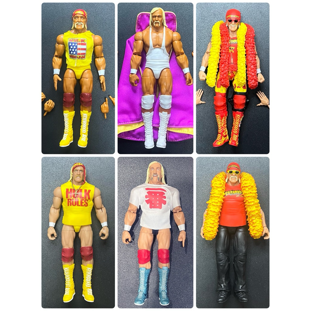 โมเดลมวยปล้ำ (Hulk Hogan 🟨🟥) สูง 6-7 นิ้ว รุ่น Elite