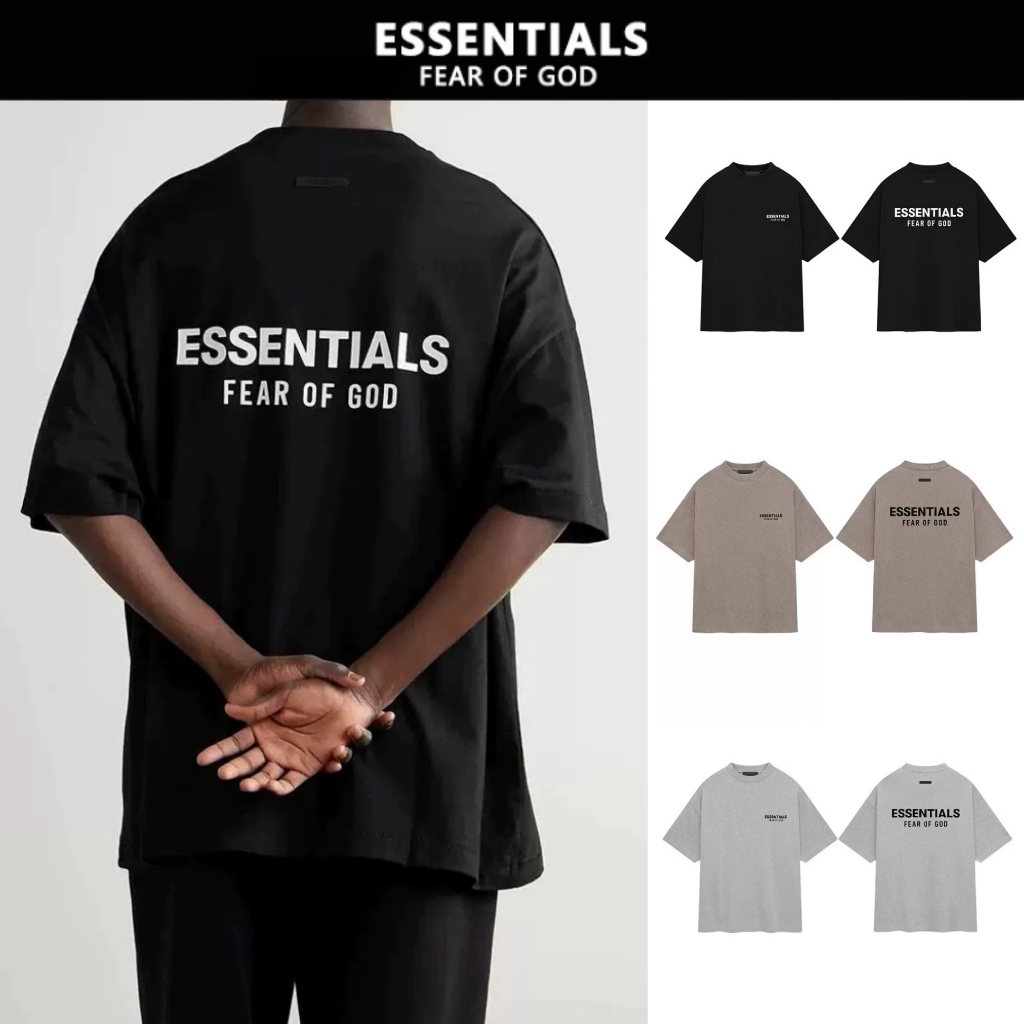 เสื้อยืด Fear of God Essentials FOG Jersey Crewneck T-Shirt ( FW24 ) Black