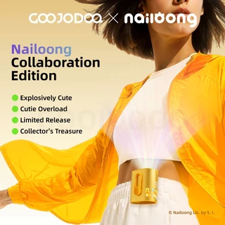 GOOJODOQ GFS011 x Nailoong Clip-On Waist Fan 11m/s Wind 9H Runtime 360° Adjustable for Work and Outdoor