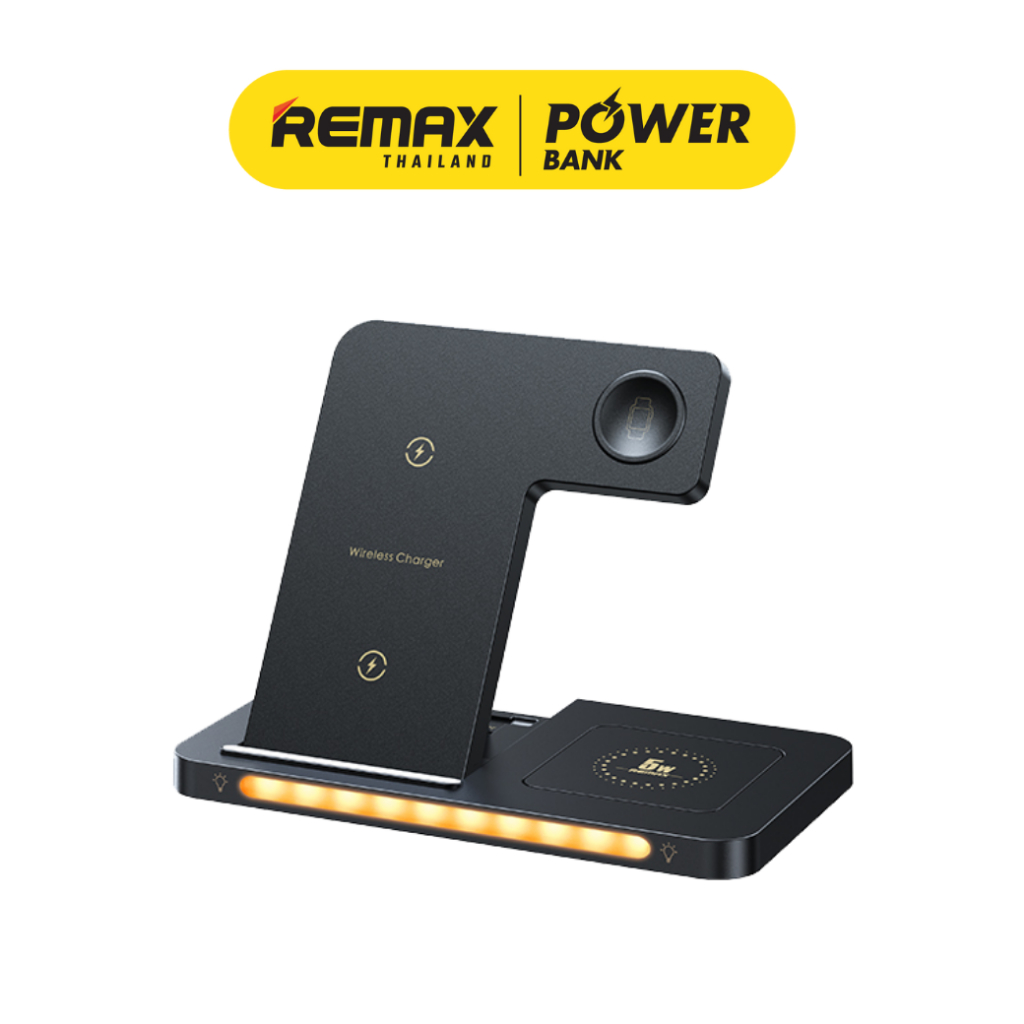 Remax Wireless Charger 3 in 1 รุ่น RP-W70 แท่นชาร์จไร้สาย พับได้ ชาร์จเร็ว 22W มีประกันศูนย์ไทย