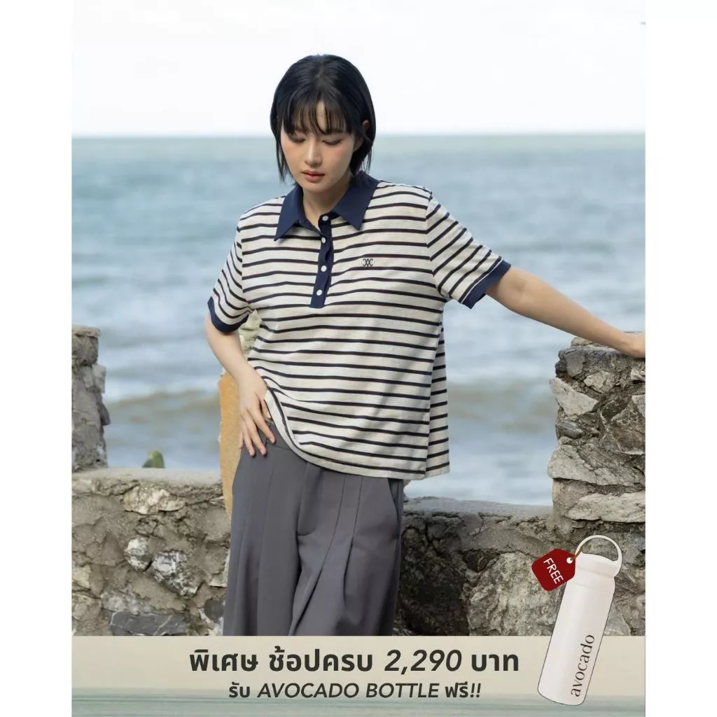(พร้อมส่ง) Avo เสื้อโปโล Petty Polo