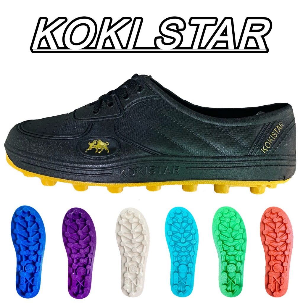 รองเท้าผ้าใบ รองเท้าผ้าใบยาง สตั๊ดดอย KOKI STAR พื้นปุ่ม/พื้นเรียบ ขนาด 36-43 พร้อมส่ง!!