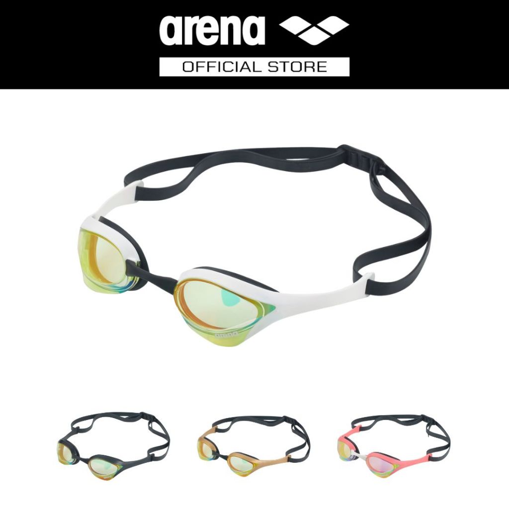 ARENA แว่นตาว่ายน้ำ แว่นตาดำน้ำสำหรับแข่งขัน ARENA TOP RACING GOGGLE | Cobra ultra mirror swipe (AAS