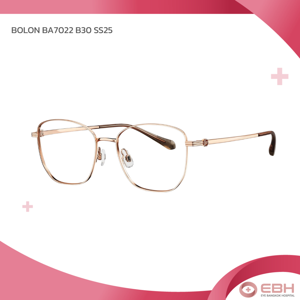 BOLON กรอบแว่น Signature Titanium — Rose Gold BA7022 B30 SS25