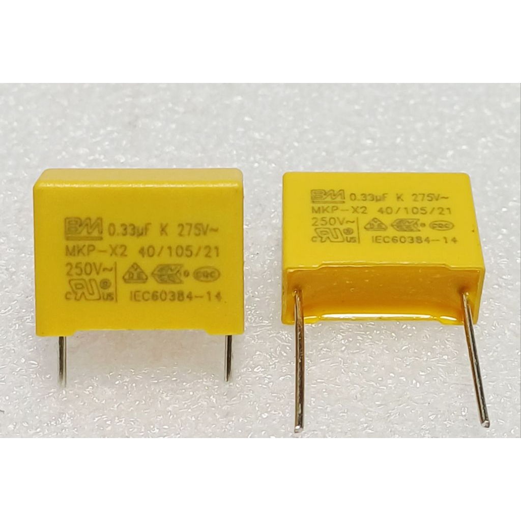 BM MKP X2 0.33uf  334 330nf 275 VAC Metallized Polypropylene Film Capacitor ตัวเก็บประจุ คาปาซิเตอร์