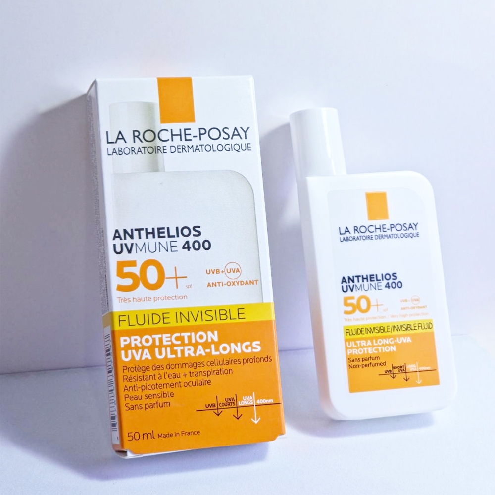[หน้าส้มแถบเหลือง] La Roche Posay Anthelios UVMUNE400 Invisible Fluid SPF50+[Sensitiveไม่มีมีน้ำหอม]