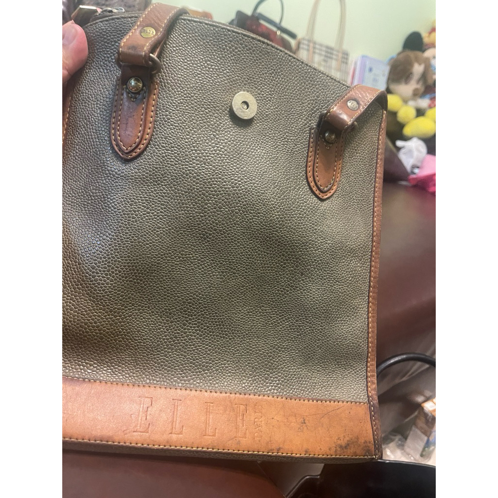 กระเป๋าถือหนังแท้ELLEแท้