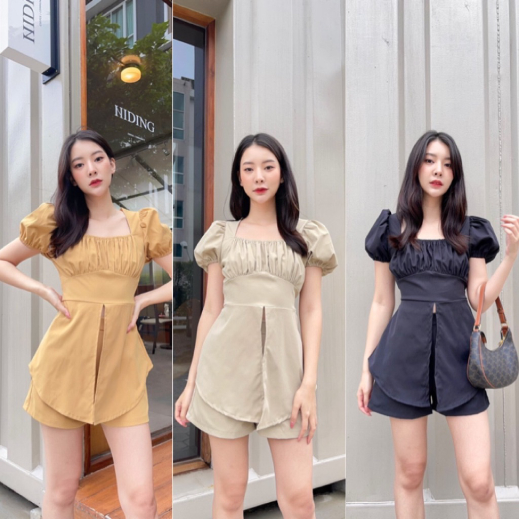 LILY เซ็ต 2 ชิ้น[เสื้อ+กางเกง] งานป้าย ชุดเซ็ต ชุดใส่เที่ยว ชุดสวยๆ แนะนำเลยค่า