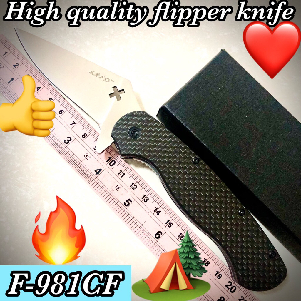 High quality LAND flipper knife F-981 for collection and use camping 🏕️