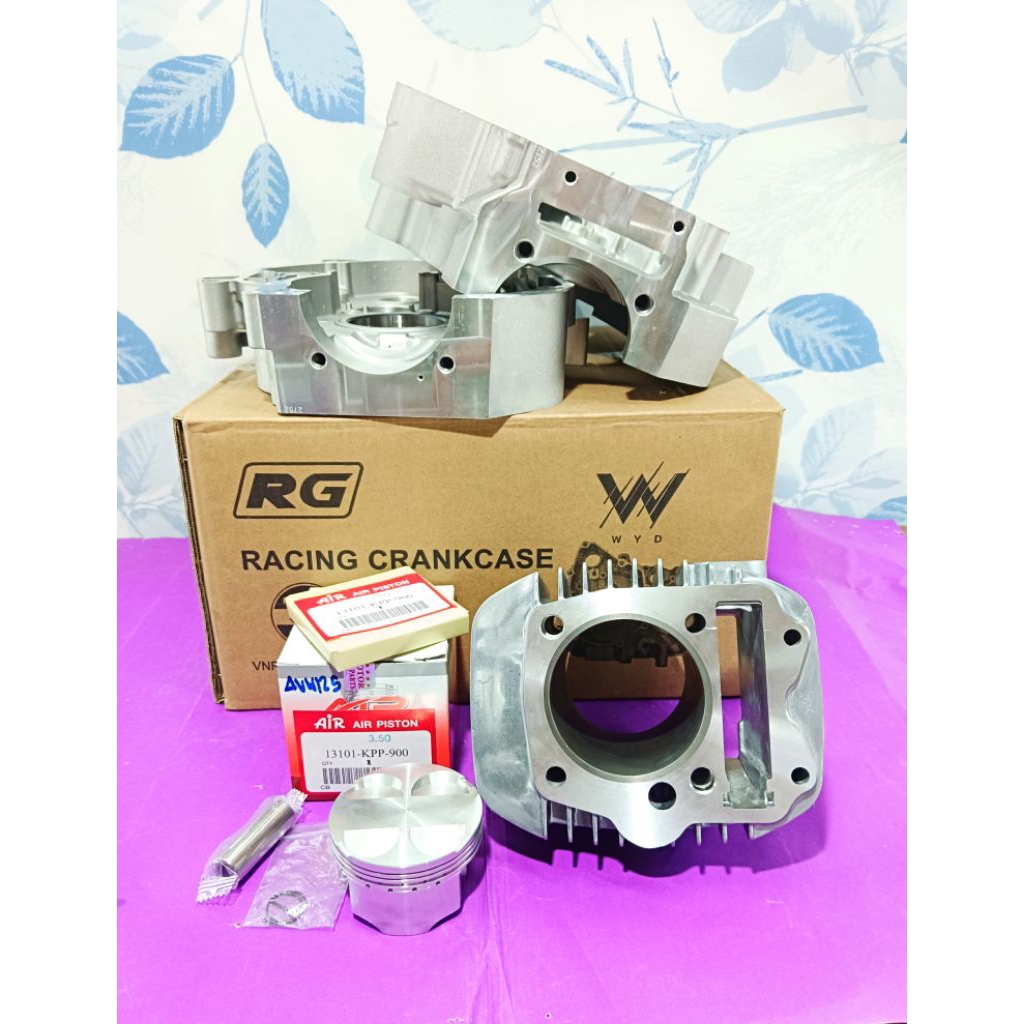 ชุดเสื้อสูบ W125/67 พร้อมลูกหลบวาล์ว 4วาล์ว 67มิลสลัก15 พร้อมแคร้ง RG มีของพร้อมส่ง