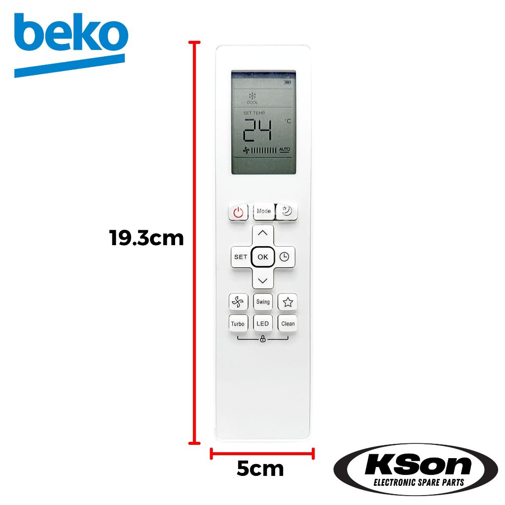 รีโมทแอร์ เบโค อะไหล่แอร์ BEKO Air Conditioner Remote Control รุ่น RG10B(G)/BGEF ราคา ถูกที่สุด ดีลบีเคเค แกลเลอรีภาพที่ 7